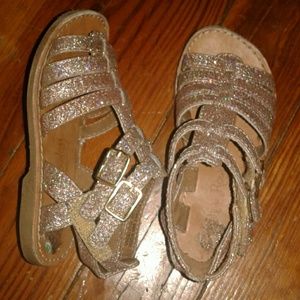 Children's glitter sandals size 8 toddler girls